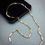 Italian 316L Stainless Steel Slim Light Weight Two Tone Chain 21" Bulk