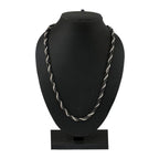316L Stainless Steel Black Silver Rope Chain For Men 21" Bulk