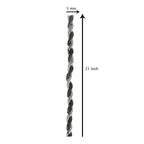 316L Stainless Steel Black Silver Rope Chain For Men 21" Bulk