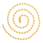 316L Surgical Stainless Steel Classic Gold Ball 22" Chain Men Bulk