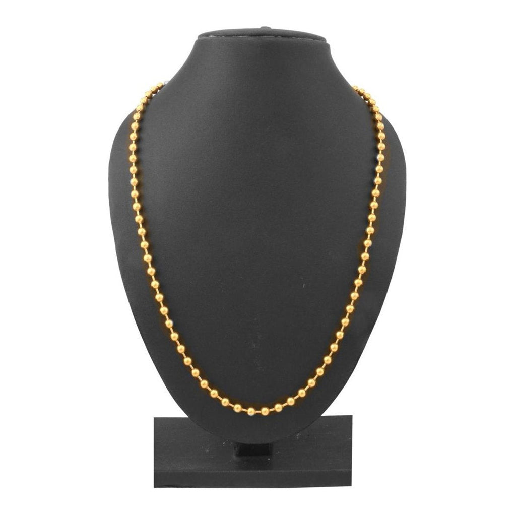 316L Surgical Stainless Steel Classic Gold Ball 22" Chain Men Bulk