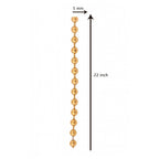 316L Surgical Stainless Steel Classic Gold Ball 22" Chain Men Bulk