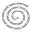 316L Stainless Steel Silver Classic Figaro Curb Chain 20" Bulk