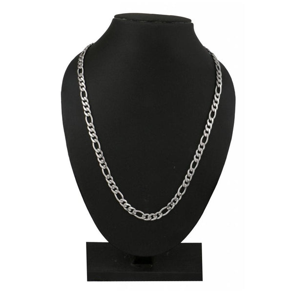 316L Stainless Steel Silver Classic Figaro Curb Chain 20" Bulk Secondary image
