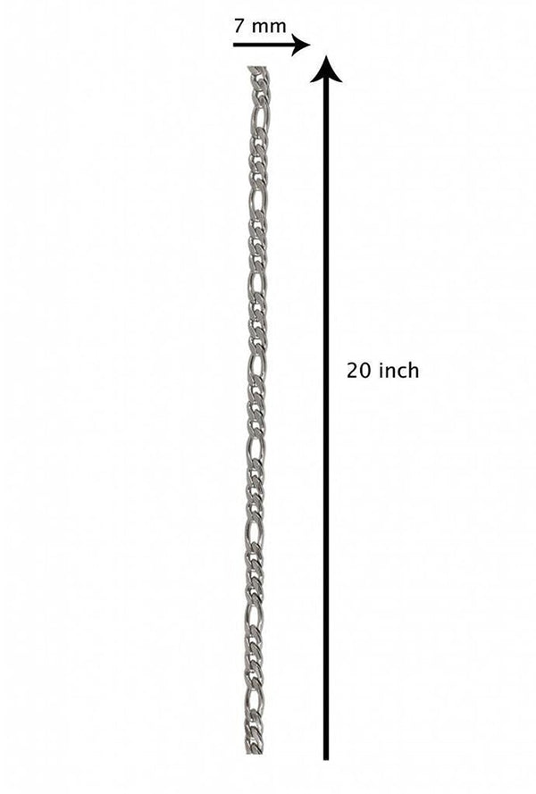 Silver Stainless Steel Chain Necklace For Men Bulk Secondary image