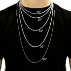 Silver Stainless Steel Chain Necklace For Men Bulk