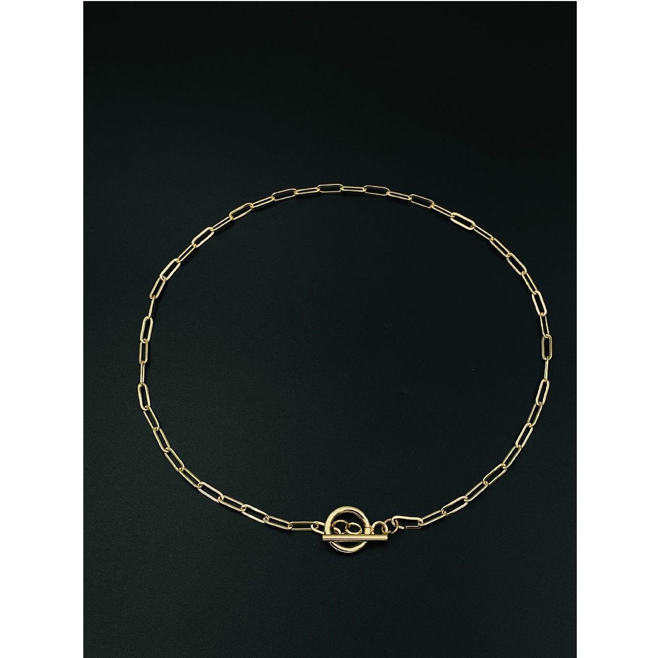 Copper Link Toggle Choker Necklace Chain For Women Gold Bulk Main image