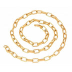 Gold Stainless Steel Italian Oval Link Cable Belcher Chain 23" Bulk