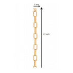 Gold Stainless Steel Italian Oval Link Cable Belcher Chain 23" Bulk