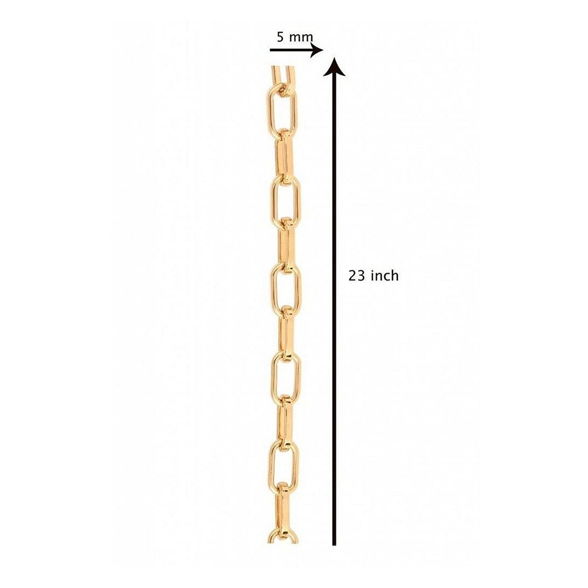 Gold Stainless Steel Italian Oval Link Cable Belcher Chain 23" Bulk