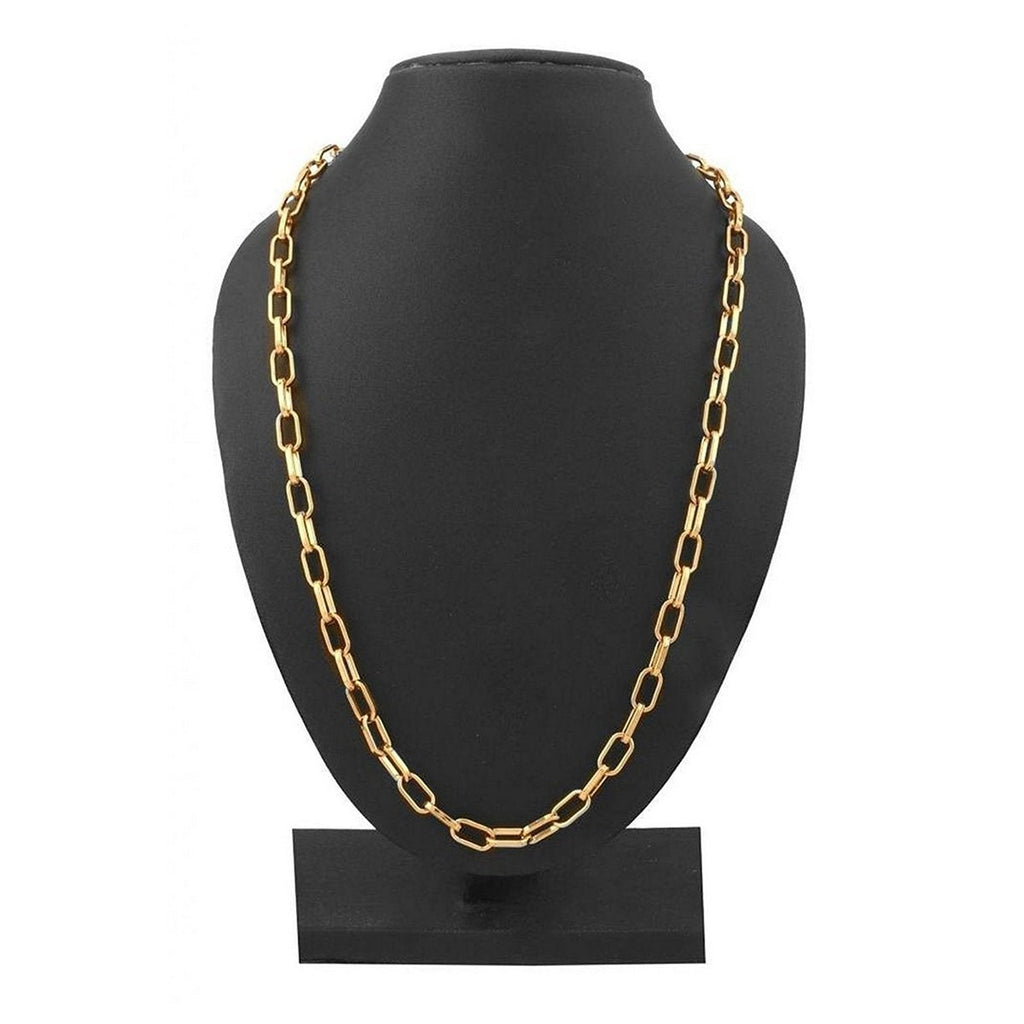 Gold Stainless Steel Italian Oval Link Cable Belcher Chain 23" Bulk