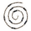 Stainless Steel Black Silver Plated 3D Byzantine Chain 21.6" Men Bulk