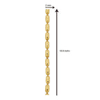 Oval Cylinder 22K Gold Plated 19" Chain For Men Women Bulk