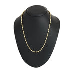 Oval Cylinder 22K Gold Plated 19" Chain For Men Women Bulk