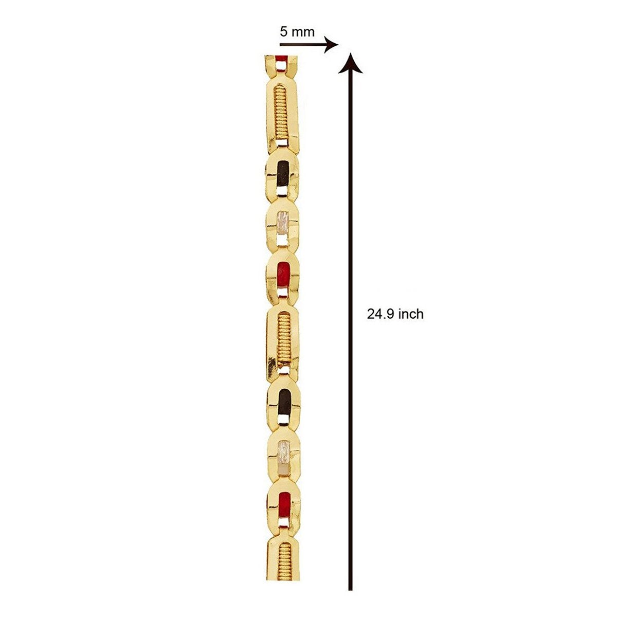 3D Traditional 22K Gold Plated 25" Chain For Women Bulk Secondary image
