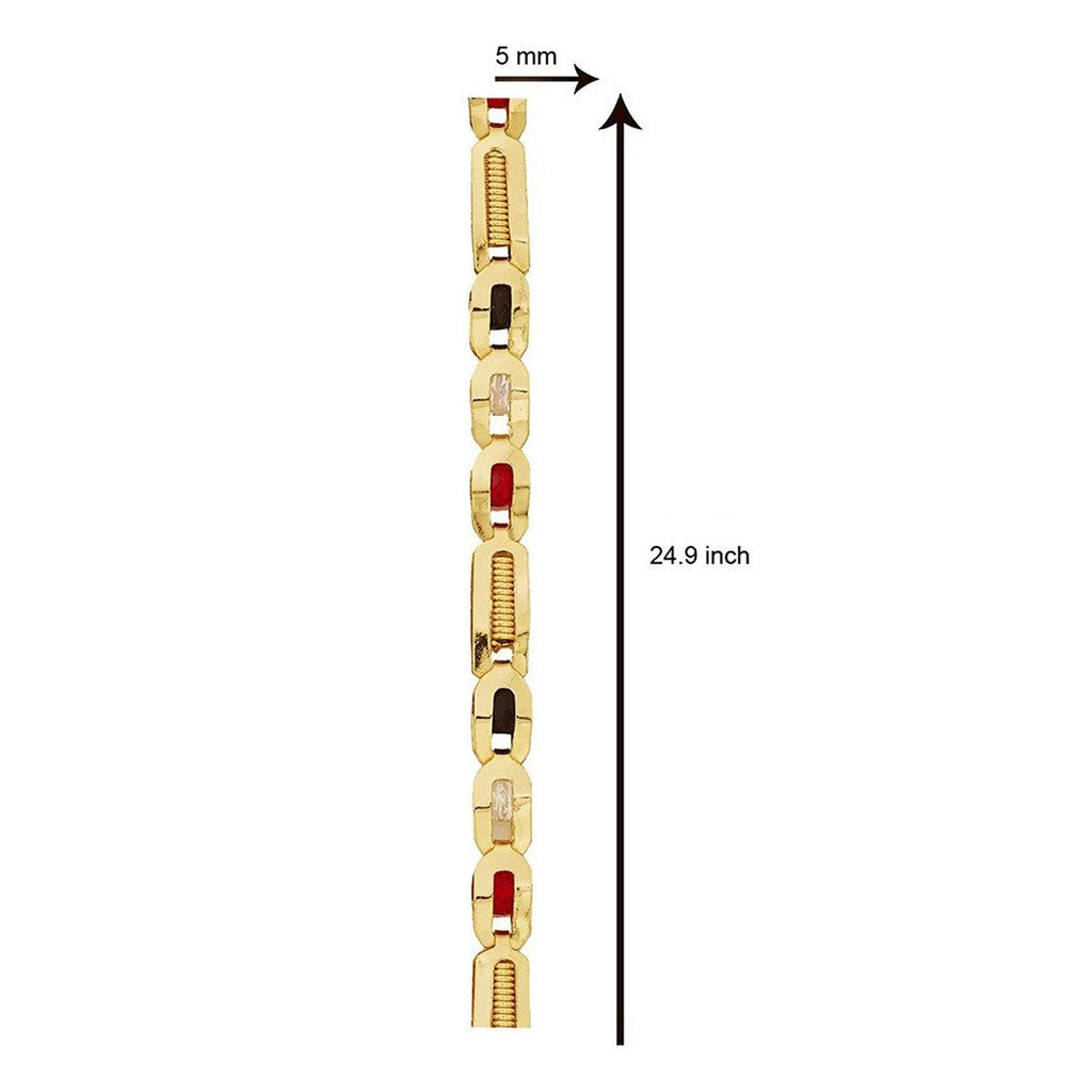 3D Traditional 22K Gold Plated 25" Chain For Women Bulk