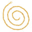 3D Pipe Traditional 22K Gold Plated 25" Chain For Women Bulk