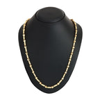 3D Pipe Traditional 22K Gold Plated 25" Chain For Women Bulk
