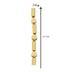 3D Pipe Traditional 22K Gold Plated 25" Chain For Women Bulk