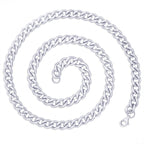 Classic Curb 316L Surgical Stainless Steel Silver Chain For Men Bulk