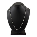 Italian Slim Black Silver Stainless Steel Necklace Chain Boys Bulk