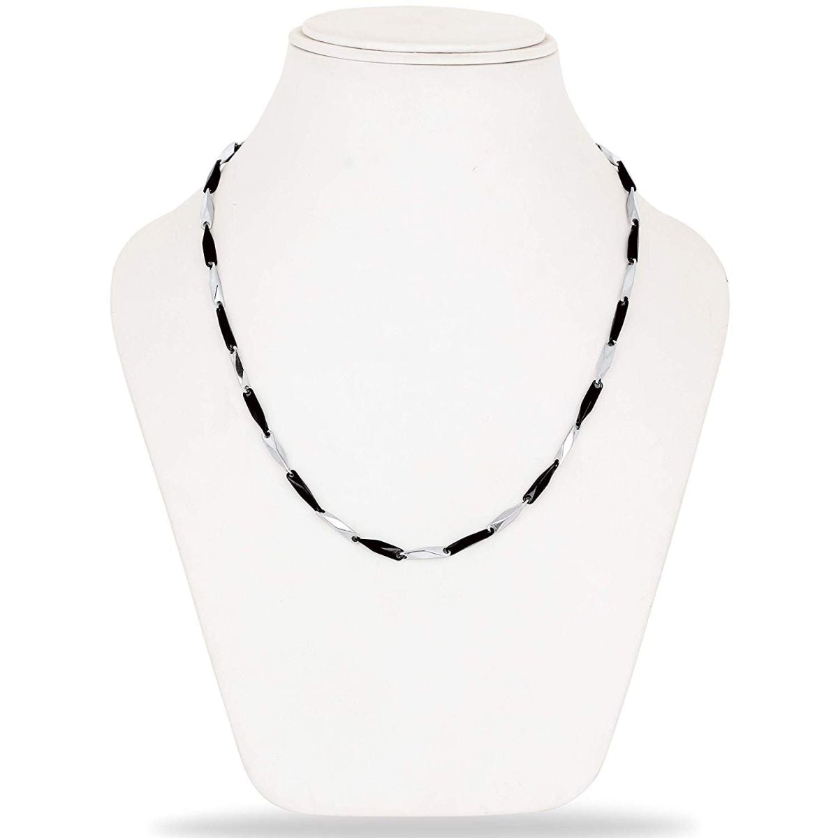 Italian Slim Black Silver Stainless Steel Necklace Chain Boys Bulk
