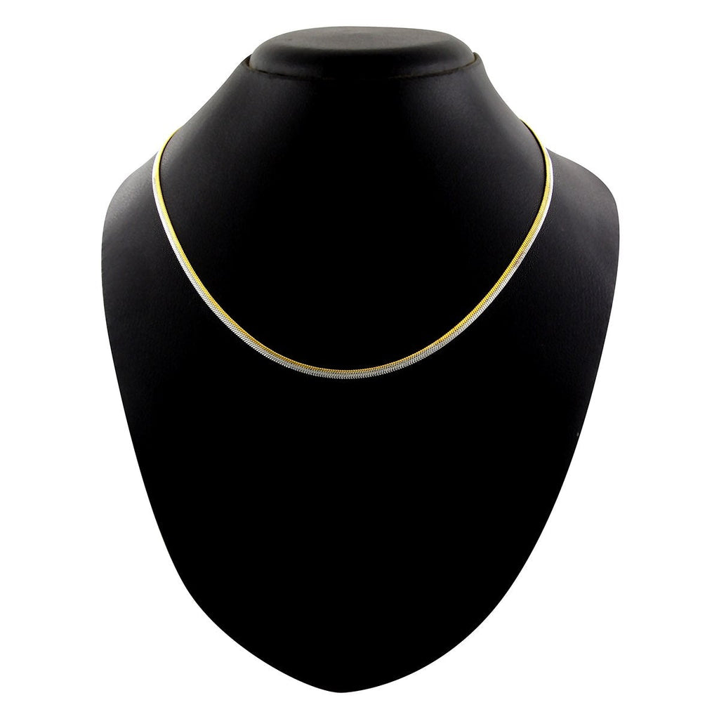 316L Stainless Steel Gold Snake Smooth Herringbone Chain 21" Bulk