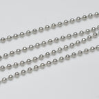 Ball Silver 316L Stainless Steel Long Necklace Chain 21" Men Bulk