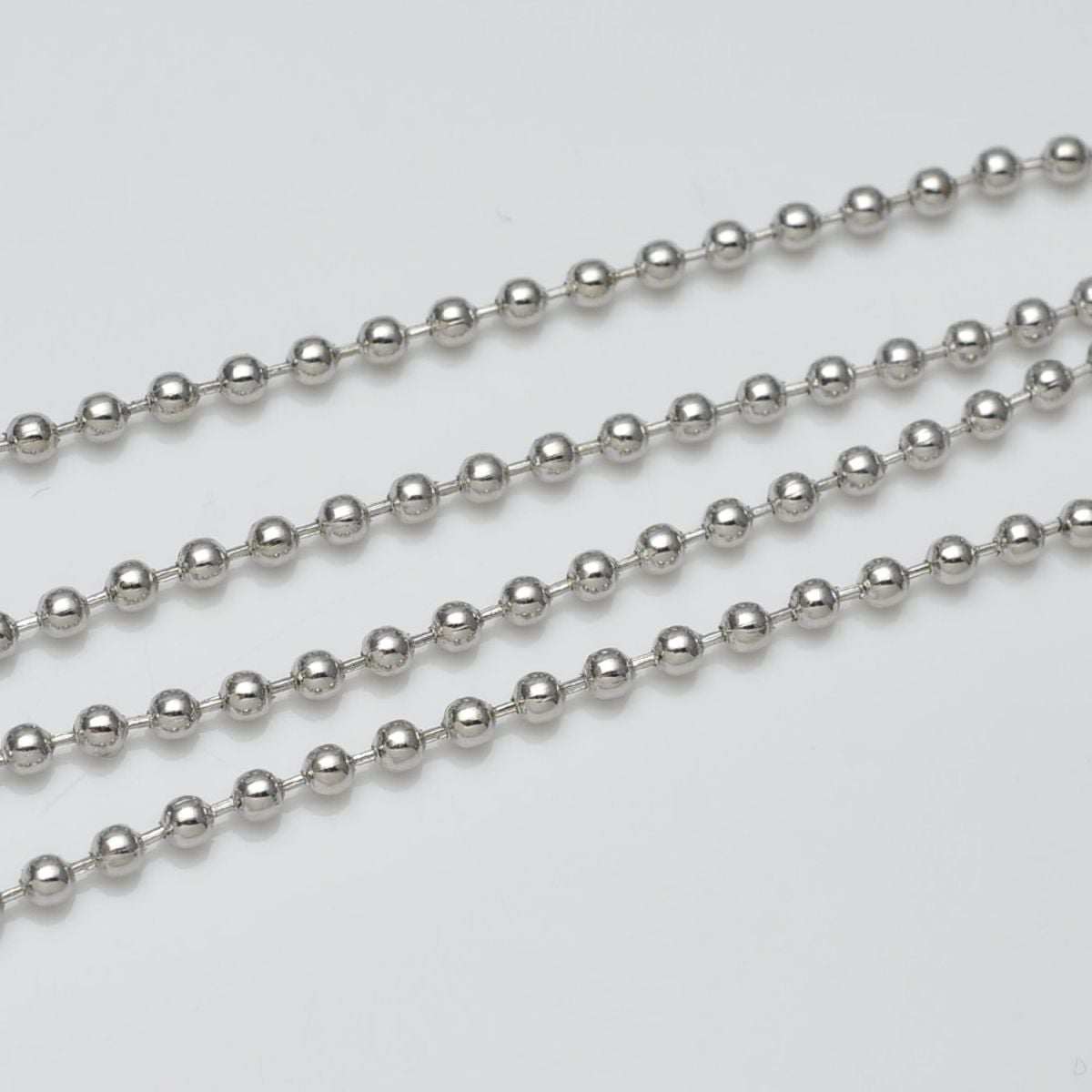 Ball Silver 316L Stainless Steel Long Necklace Chain 21" Men Bulk