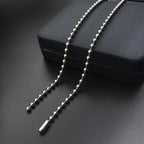 Ball Silver 316L Stainless Steel Long Necklace Chain 21" Men Bulk