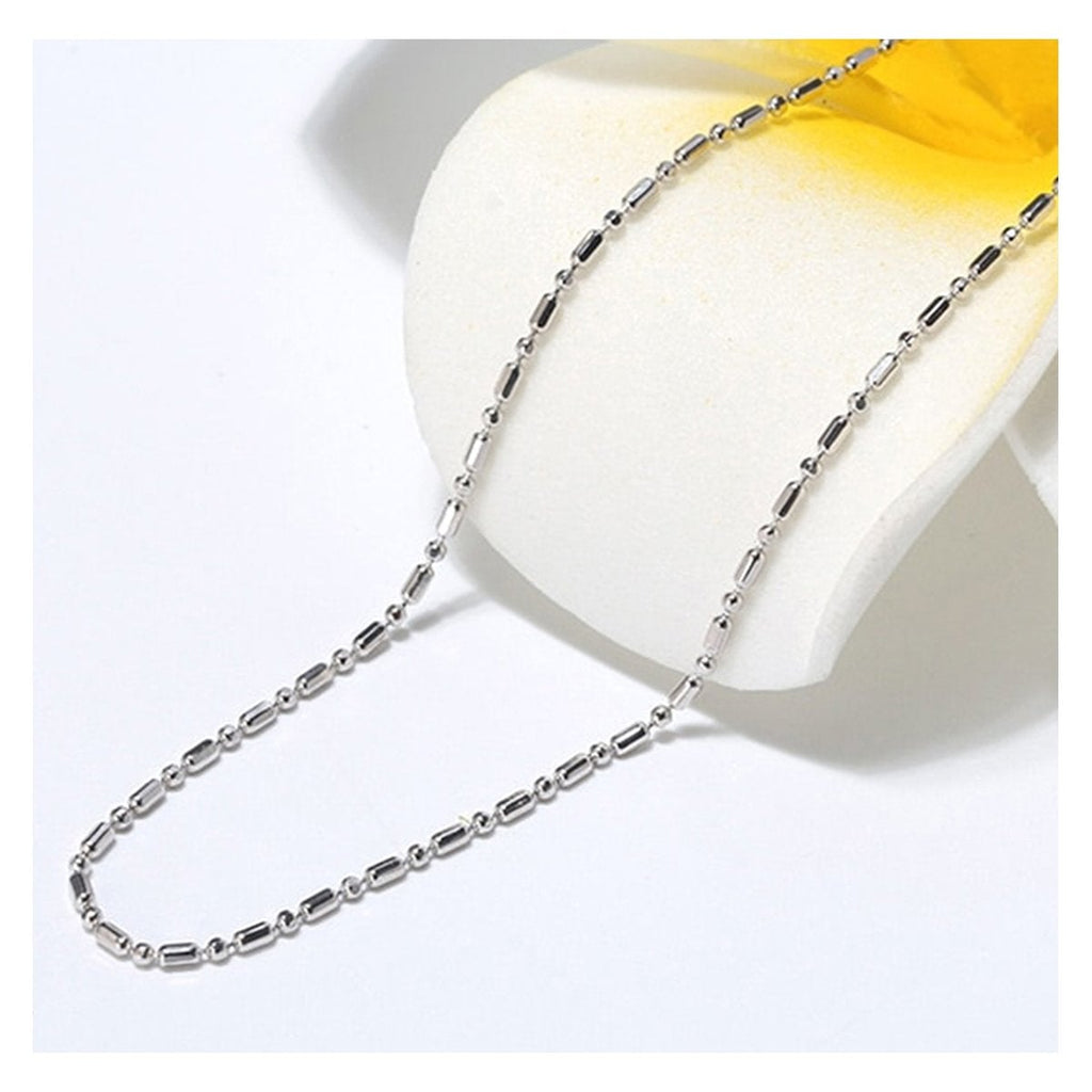 Pipe Ball 316L Stainless Steel Silver Light Weight Necklace Chain Bulk