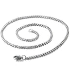 Popcorn Box Link 316L Stainless Steel Silver Necklace Chain Men Bulk