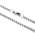 Popcorn Box Link 316L Stainless Steel Silver Necklace Chain Men Bulk