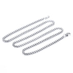 Popcorn Box Link 316L Stainless Steel Silver Necklace Chain Men Bulk