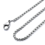Popcorn Box Link 316L Stainless Steel Silver Necklace Chain Men Bulk