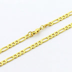4Mm Figaro Curb 18K Gold Stainless Steel 20" Chain Necklace Boys Bulk