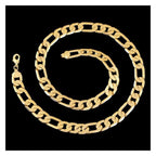 4Mm Figaro Curb 18K Gold Stainless Steel 20" Chain Necklace Boys Bulk