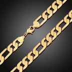 4Mm Figaro Curb 18K Gold Stainless Steel 20" Chain Necklace Boys Bulk