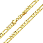 4Mm Figaro Curb 18K Gold Stainless Steel 20" Chain Necklace Boys Bulk