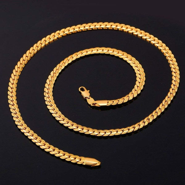 Classic Curb 18K Gold 316L Stainless Steel 24" Chain Necklace Men Main image