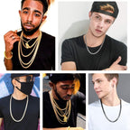Classic Curb 18K Gold 316L Stainless Steel 24" Chain Necklace Men