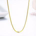 Slim Box 18K Gold Daily Wear 19" Necklace Chain For Men Bulk