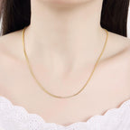 Slim Box 18K Gold Daily Wear 19" Necklace Chain For Men Bulk