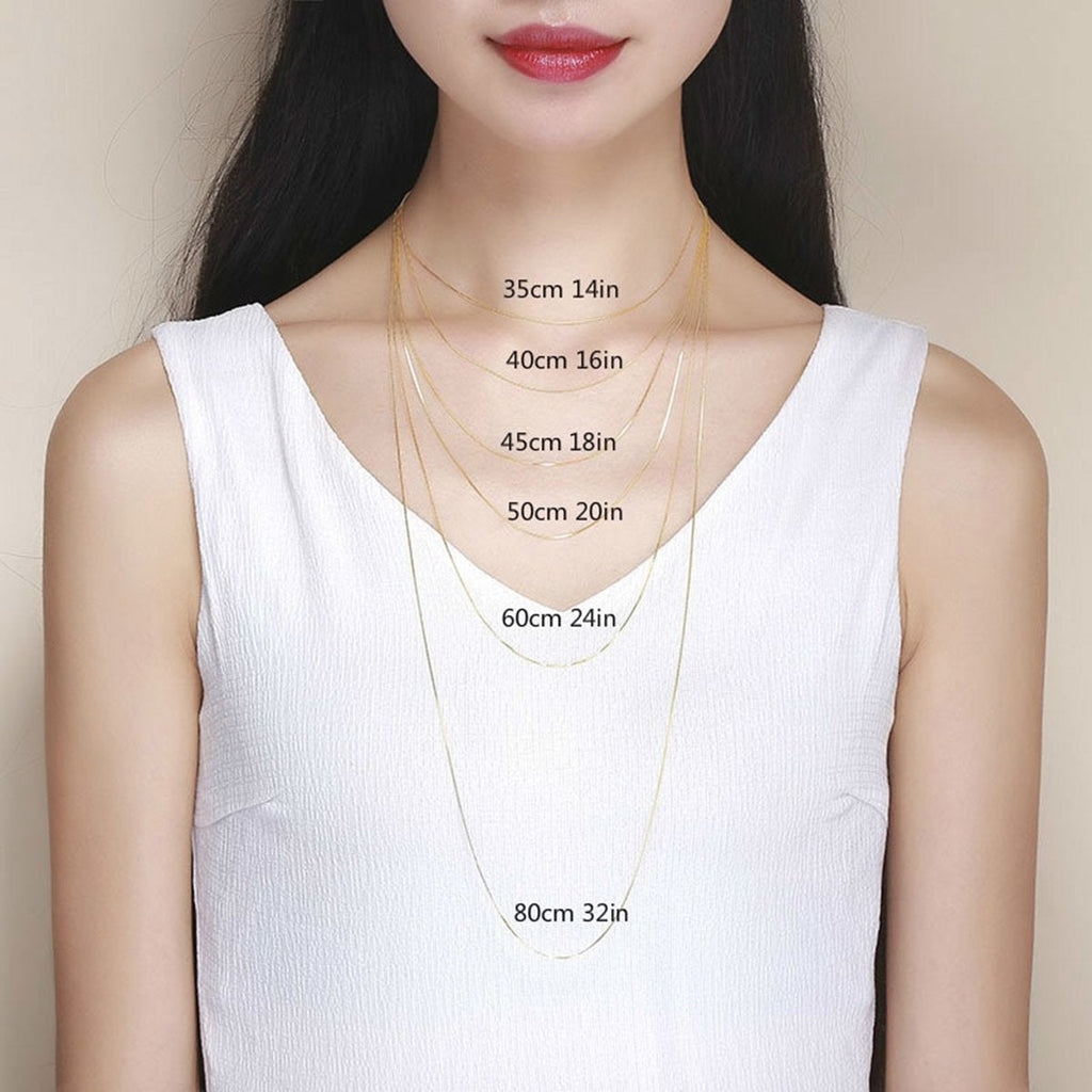 Slim Box 18K Gold Daily Wear 19" Necklace Chain For Men Bulk