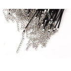 1.5Mm Black Leather Cord Wax Rope Chain Necklace Diy Pu Necklace Bulk