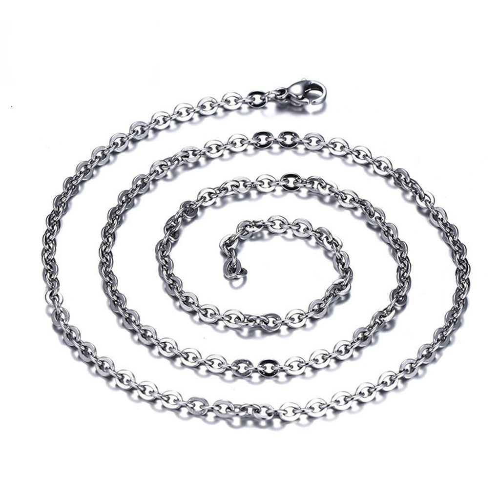 Silver Link Surgical Stainless Steel 19.7" Necklace Chain For Bulk