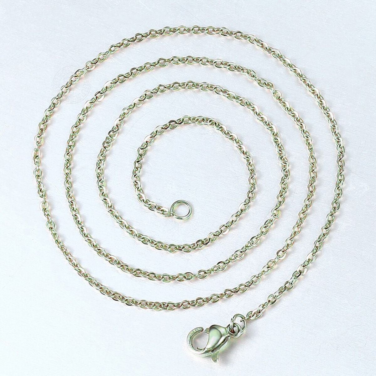 Silver Link Surgical Stainless Steel 19.7" Necklace Chain For Bulk