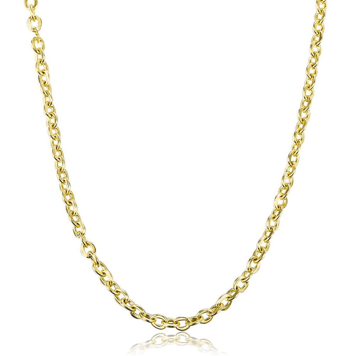Link Gold Brass Chain Necklace For Men 24" Bulk Secondary image