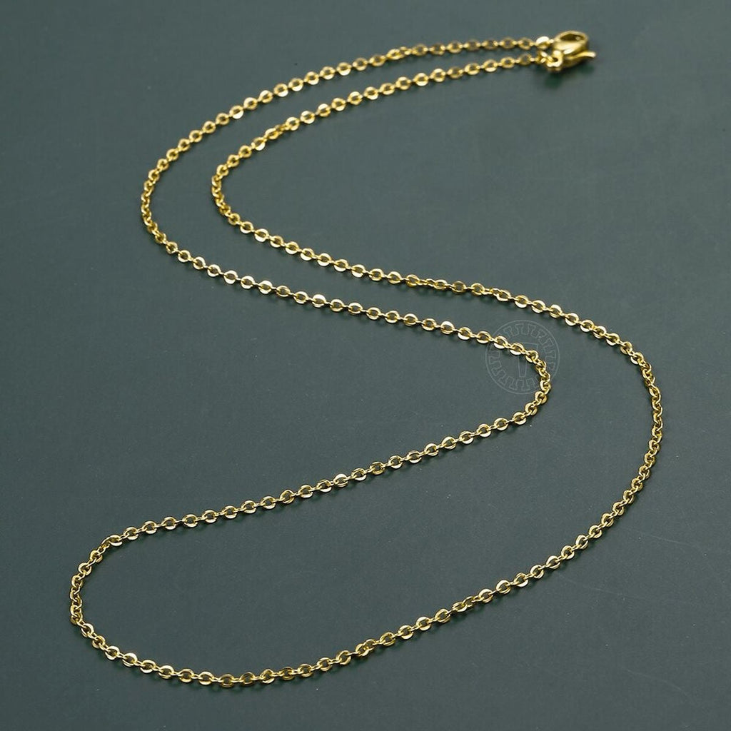 Link Gold Brass Chain Necklace For Men 24" Bulk