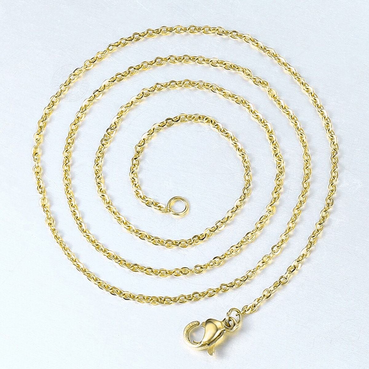 Link Gold Brass Chain Necklace For Men 24" Bulk Main image